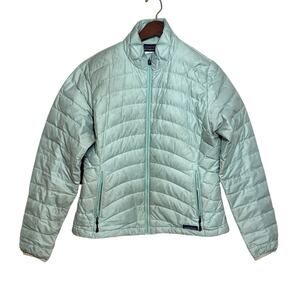 Patagonia Jacket Women's Medium Mint Green Puffer Goose Down Sweater Insulated